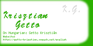 krisztian getto business card