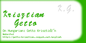 krisztian getto business card